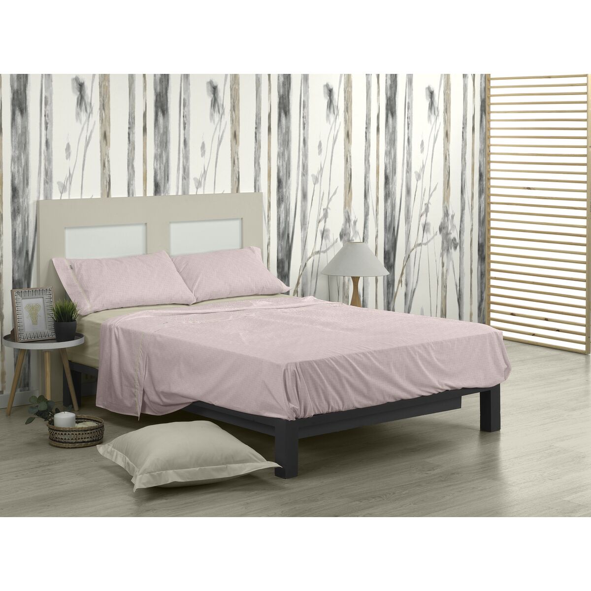 Saco Nordic sem preenchimento Alexandra House Living Estélia Cama Rosa 90 3 Objetos-3