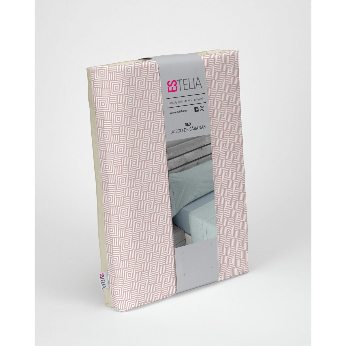 Saco Nordic sem preenchimento Alexandra House Living Estélia Cama Rosa 90 3 Objetos-4