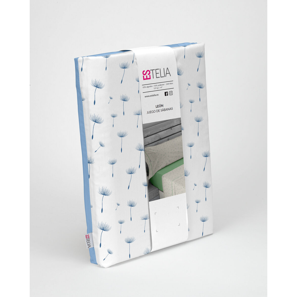 To’ldirilmagan Nordic sumkasi Alexandra House Living Estelia Ko’k rangli 150 yotoq 4 Buyumlar-5