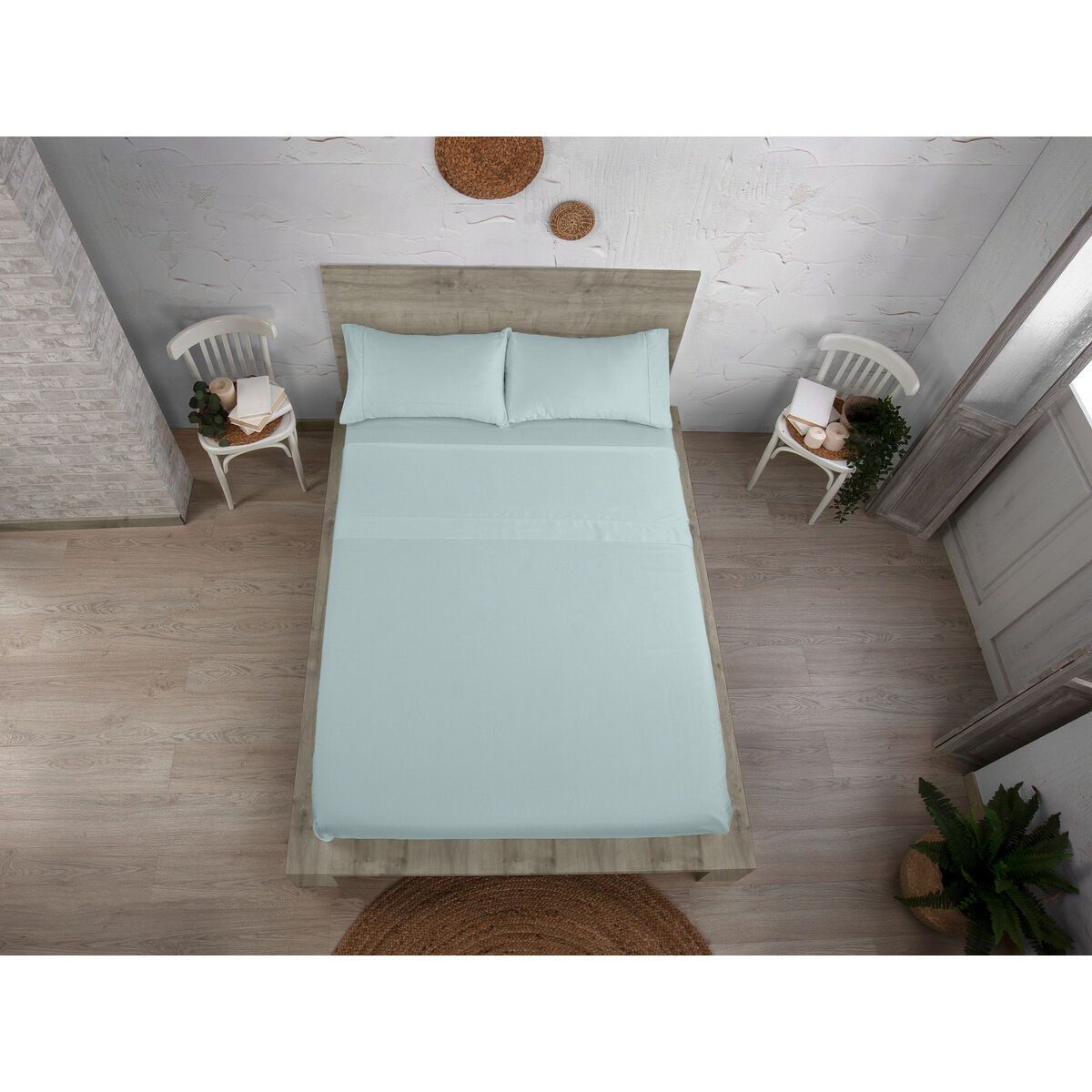 Bag Nordic unfilled Alexandra House Living QUTUN Light Blue 90 Bed 3 Items-6