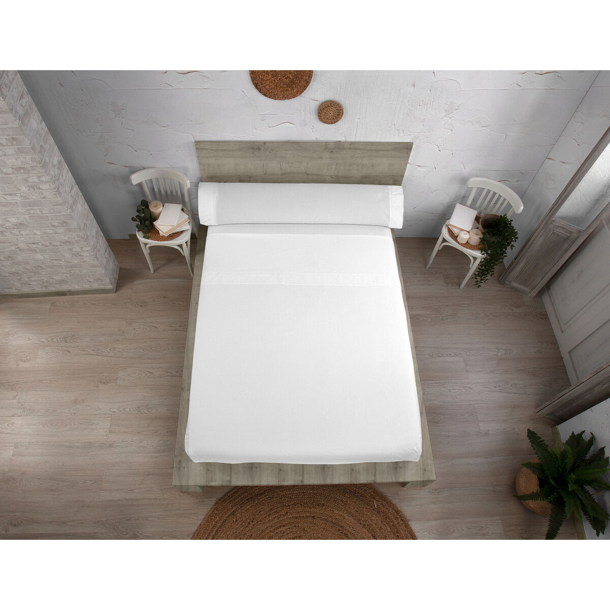 Bag Nordic unfilled Alexandra House Living QUTUN White 150 Bed 3 Items-6