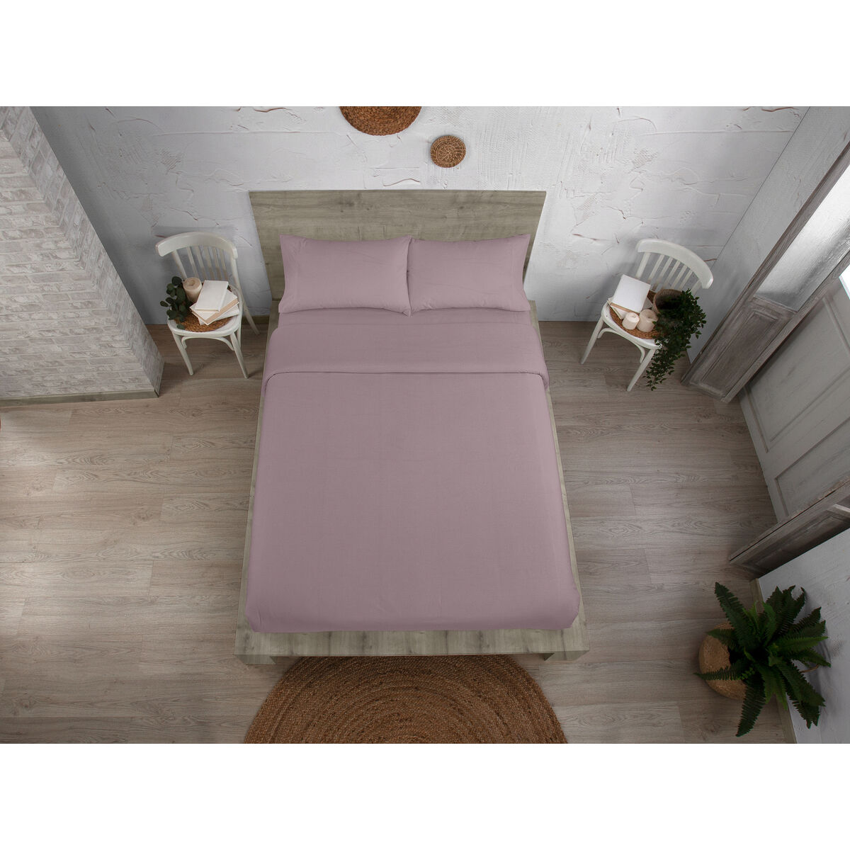 Alexandra House Living QUTUN Duvet Cover Orange 220 x 220 cm-2