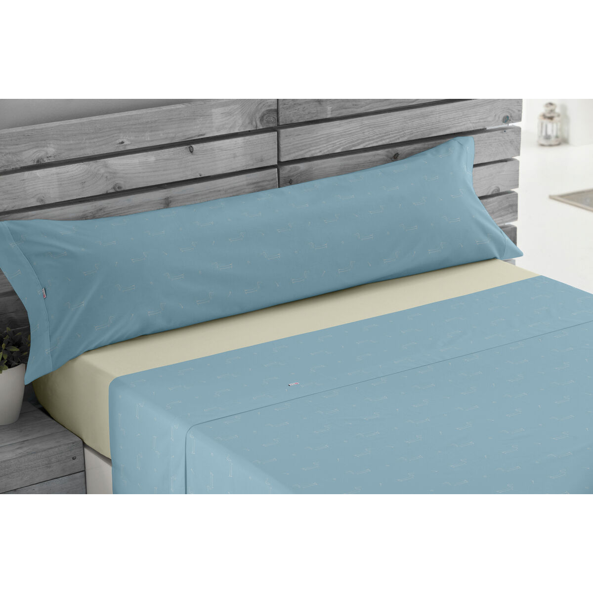 Bag Nordic unfilled Alexandra House Living Cuca Blue 180 Bed 4 Items-3