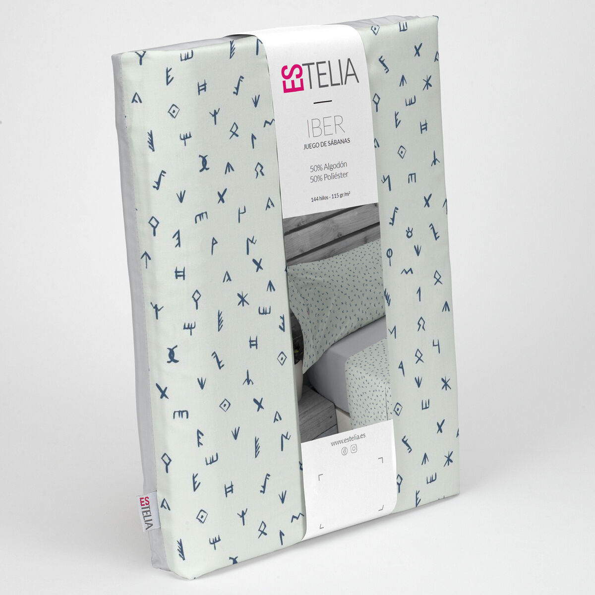 Мешок Nordic без наполнения Alexandra House Living Iber Синий 200 кровать 4 Предметы-5