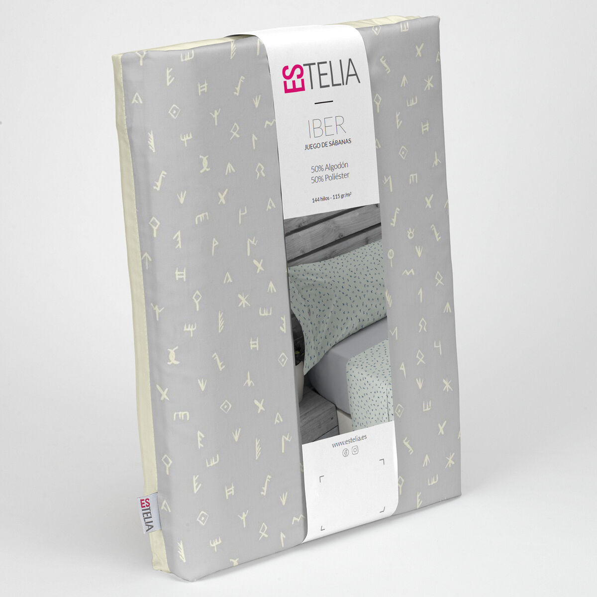 Мешок Nordic без наполнения Alexandra House Living Iber Жемчужно-серый 150 кровать 3 Предметы-5