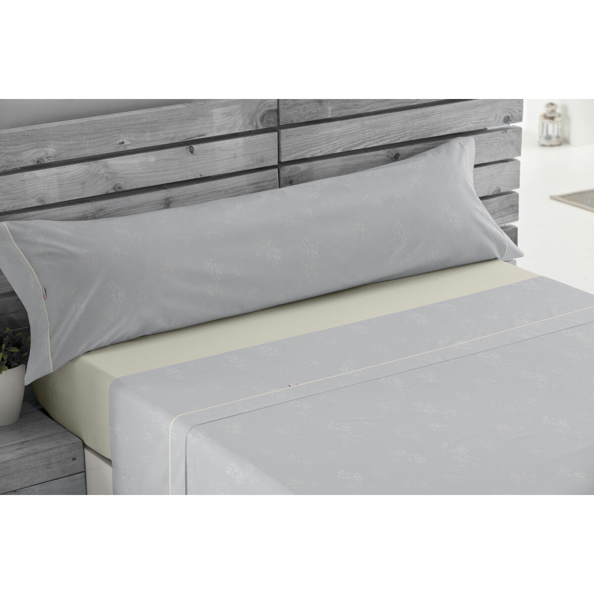 Nordic Bag Unfilled Alexandra House Living Vairy Pearl Grey 90 Bed 3 Items-3