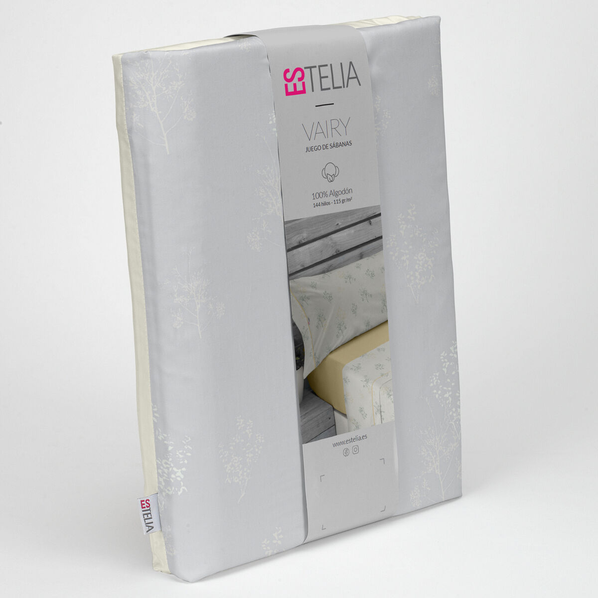 Мешок Nordic без наполнения Alexandra House Living Vairy Жемчужно-серый 150 кровать 3 Предметы-4