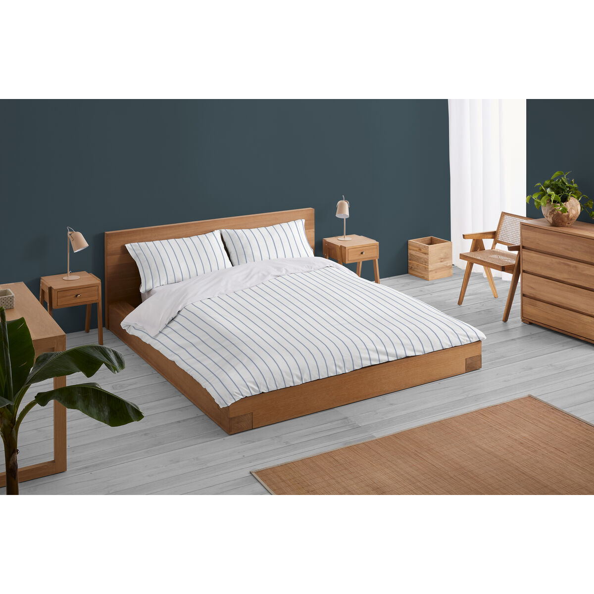 Alexandra House Living Rita Blanket Covers Set Blue 150 Bed 2 Items-3