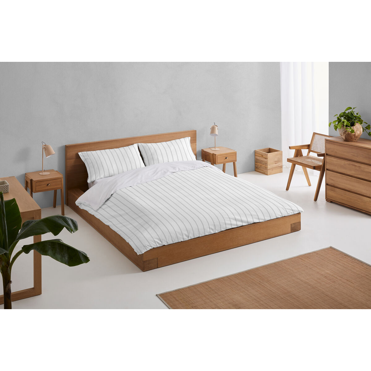 Комплект чехлов для одеяла Alexandra House Living Rita Жемчужно-серый 105 кровать 2 Предметы-2