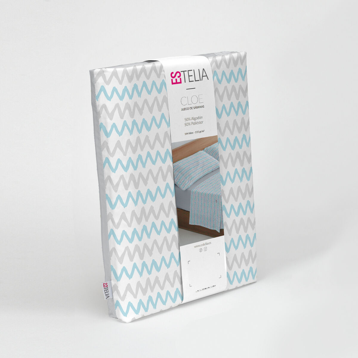 Çanta Nordic dolmamış Alexandra House Yaşam Cloe Mavi 160 Yatak 4 Öğeler-4