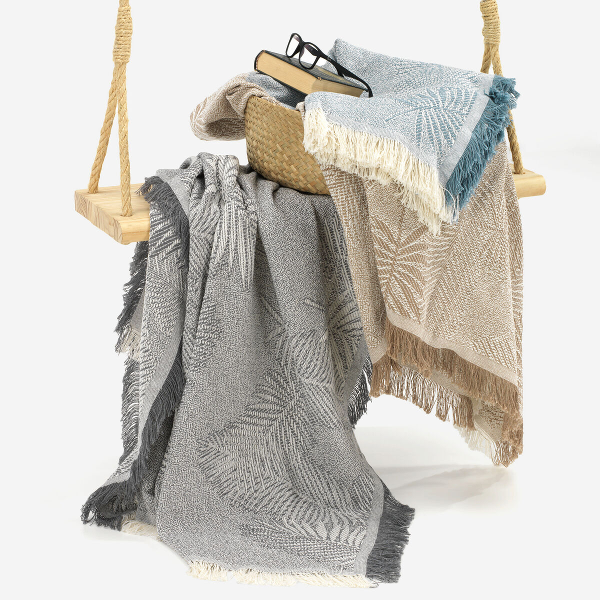 خانه الکساندرا زندگی پالما پتو نور سبز 125 x 180 سانتی متر-3