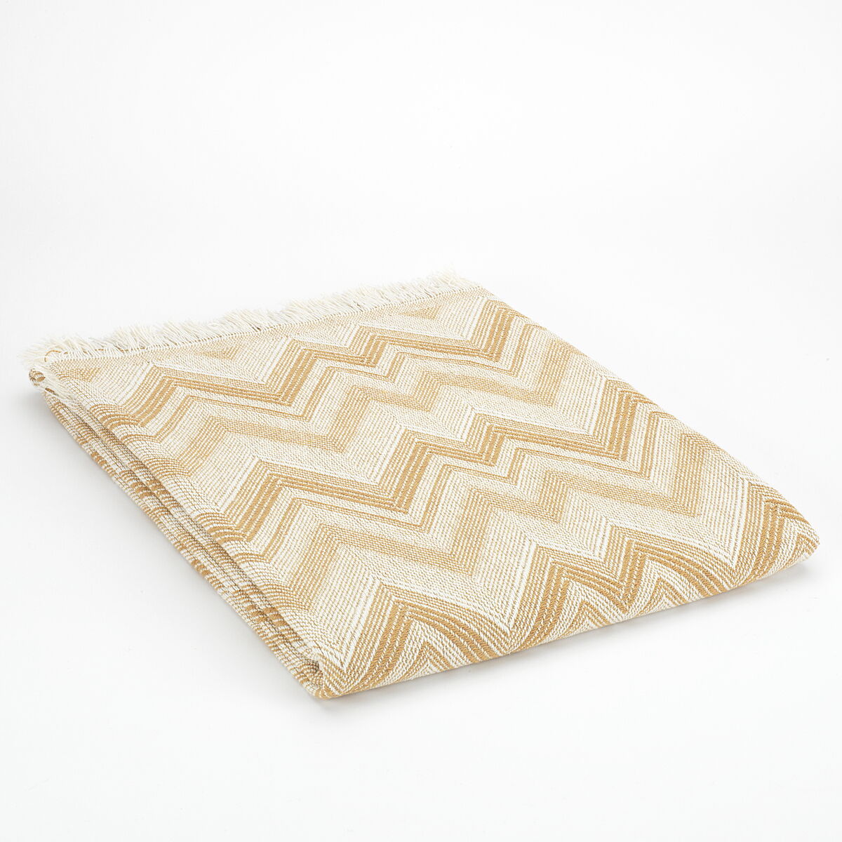 Alexandra House Living Fez Blanket Ochre 225 x 260 cm-2
