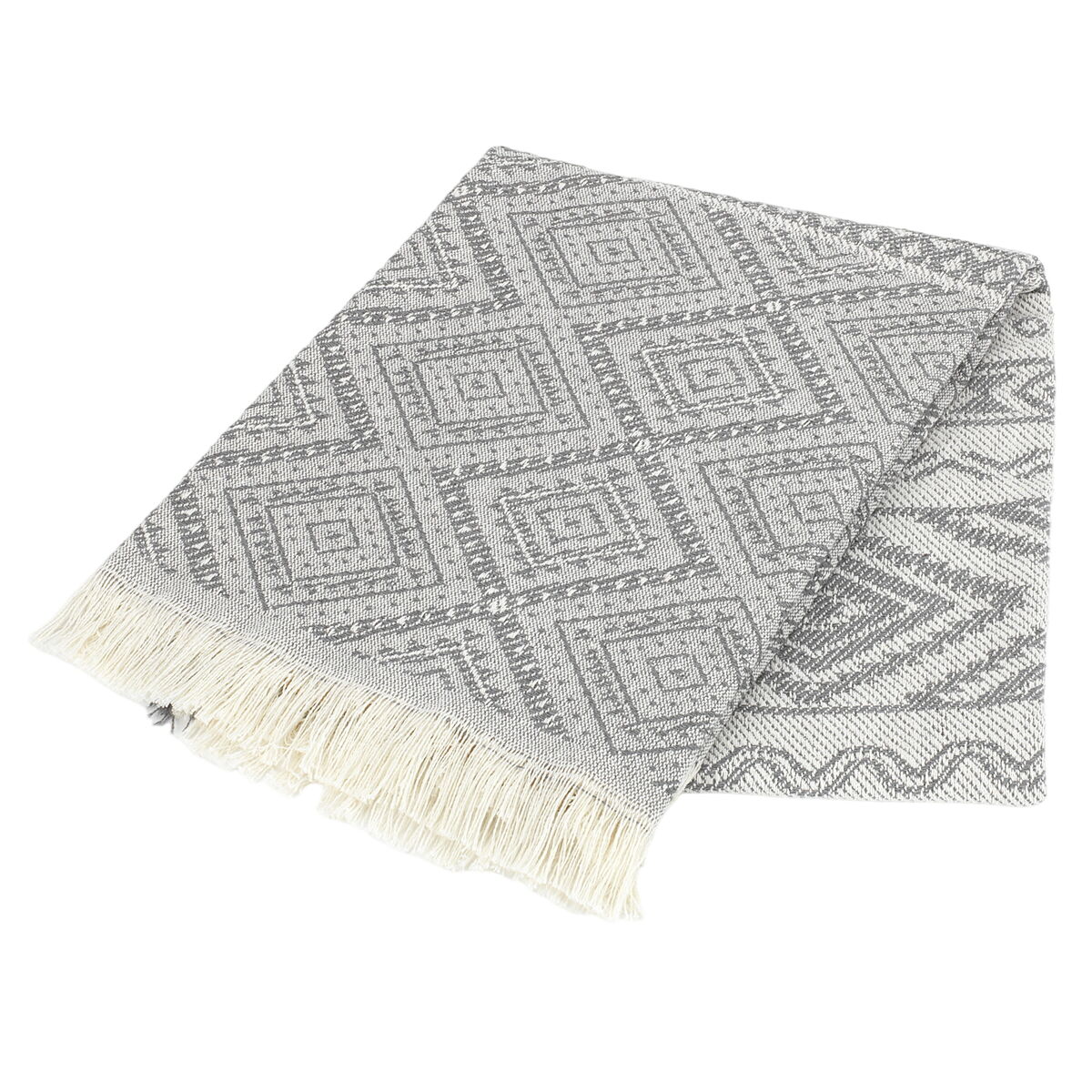 Alexandra House Living Tunez Blanket Grey 180 x 260 cm