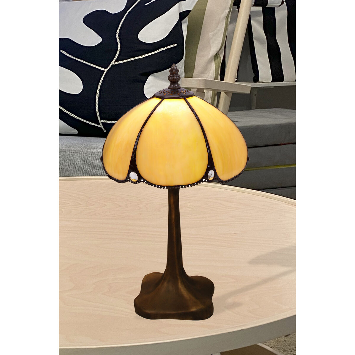 Настольная лампа Viro Virginia Бежевый цинк 60 W 20 x 37 x 20 cm-2