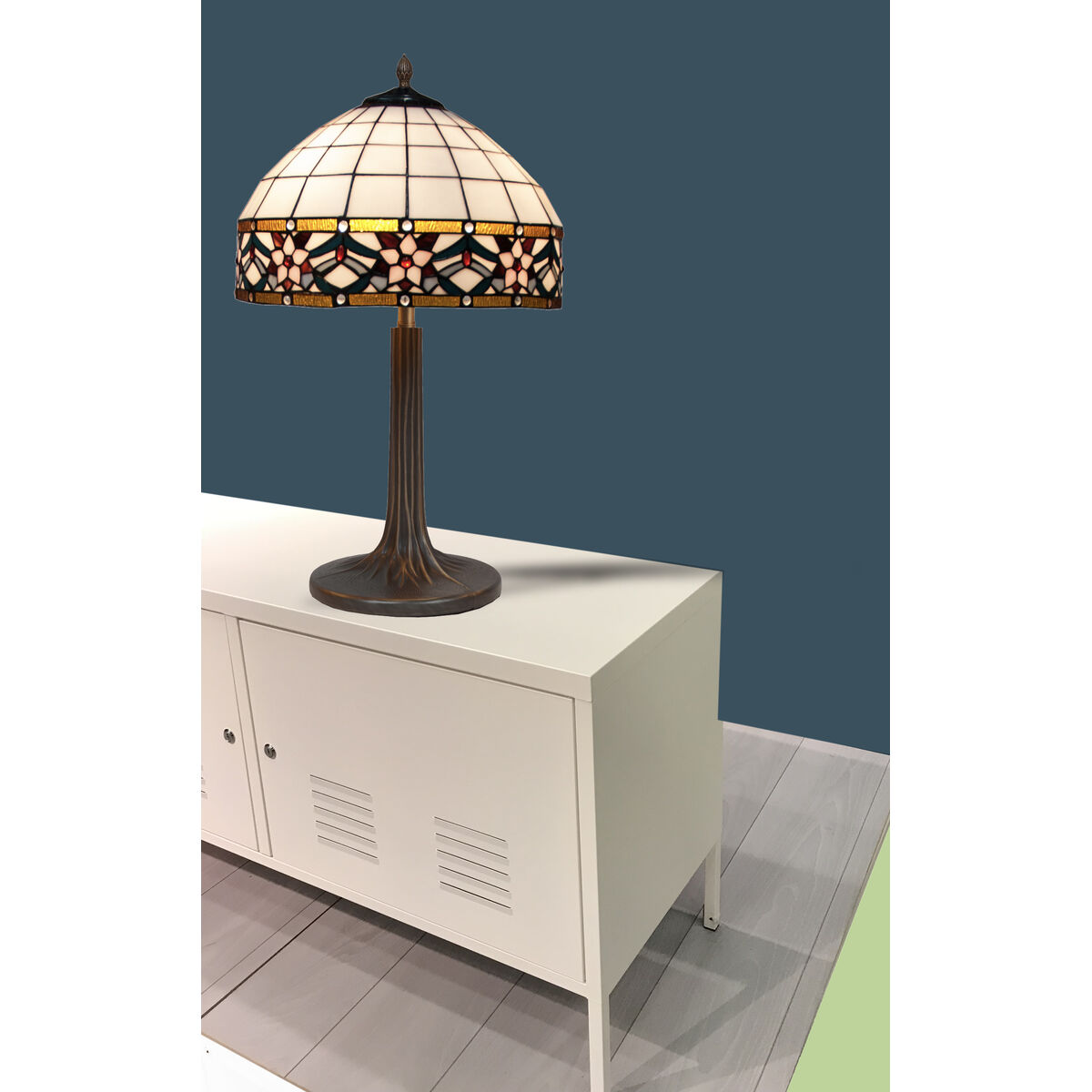 Table lamp Viro Museum White zinc 60 W 40 x 62 x 40 cm-2