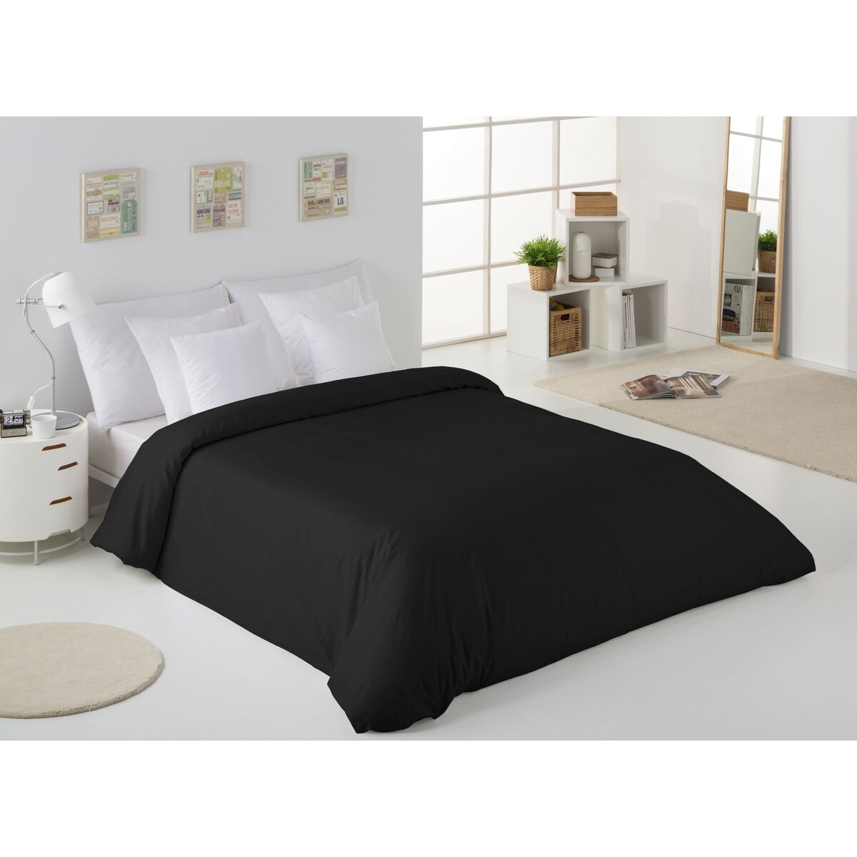 Пододеяльник Alexandra House Living Чёрный 240 x 220 cm-4