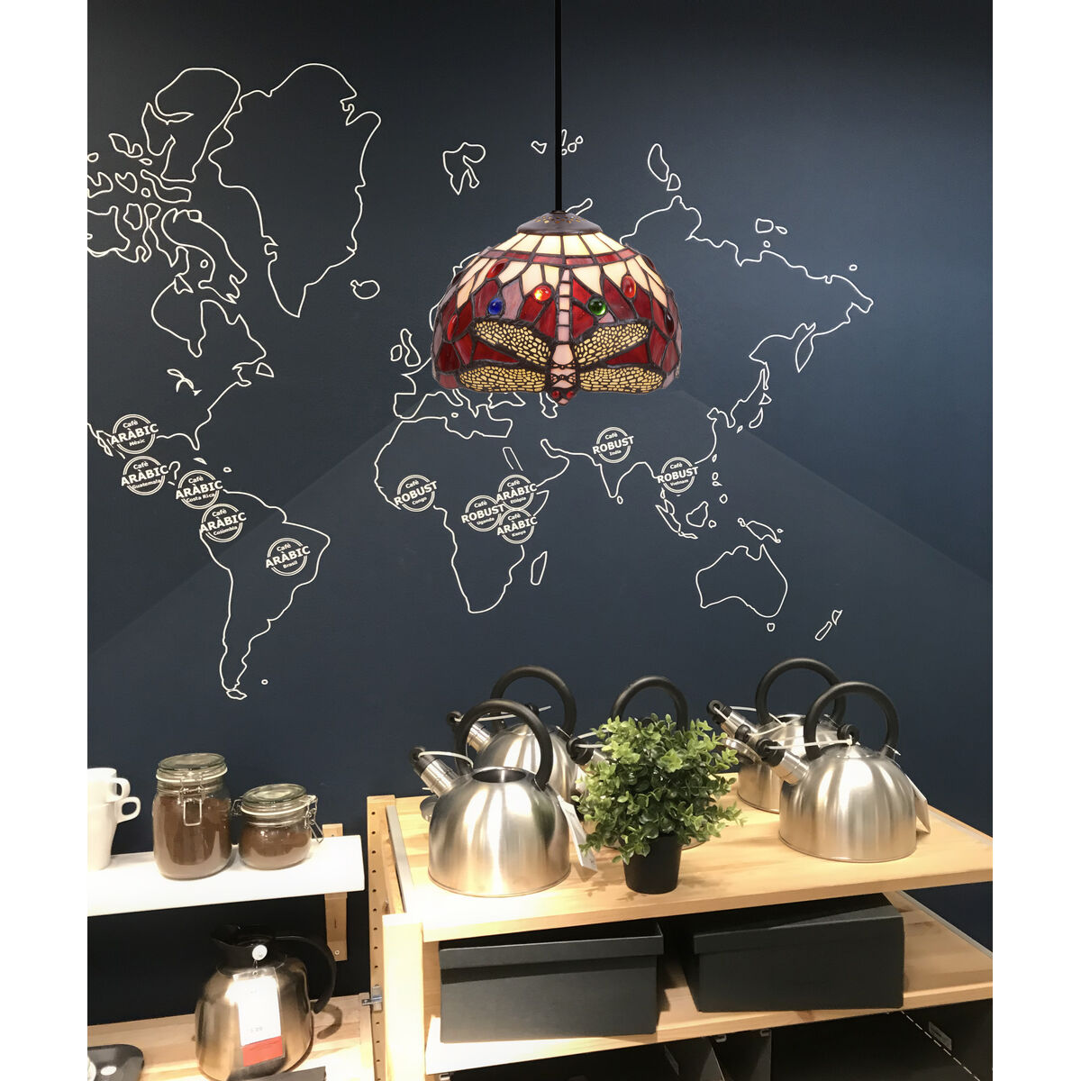 Потолочный светильник Viro Красный Железо 60 W 20 x 30 x 20 cm-2