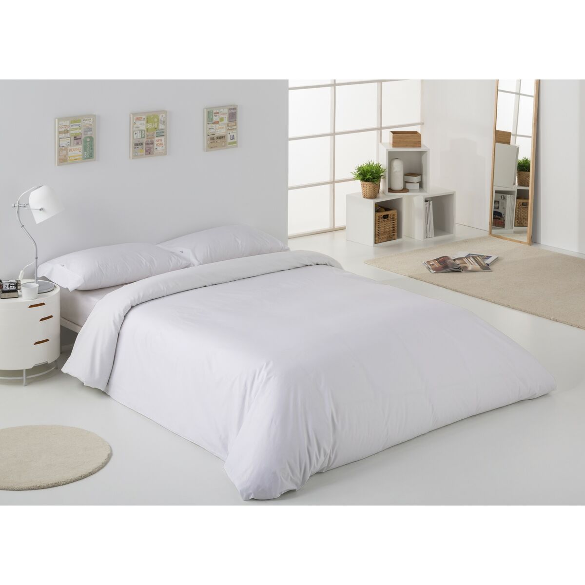 Alexandra House Living Duvet Cover White 150 x 220 cm-3