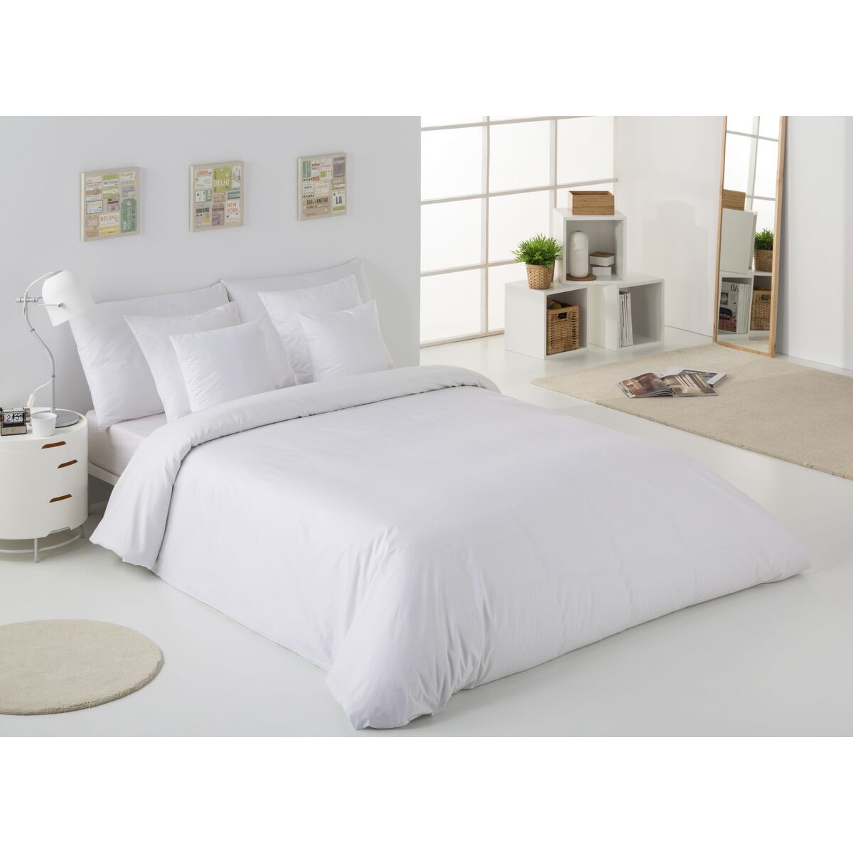 Alexandra House Living Duvet Cover White 150 x 220 cm-4