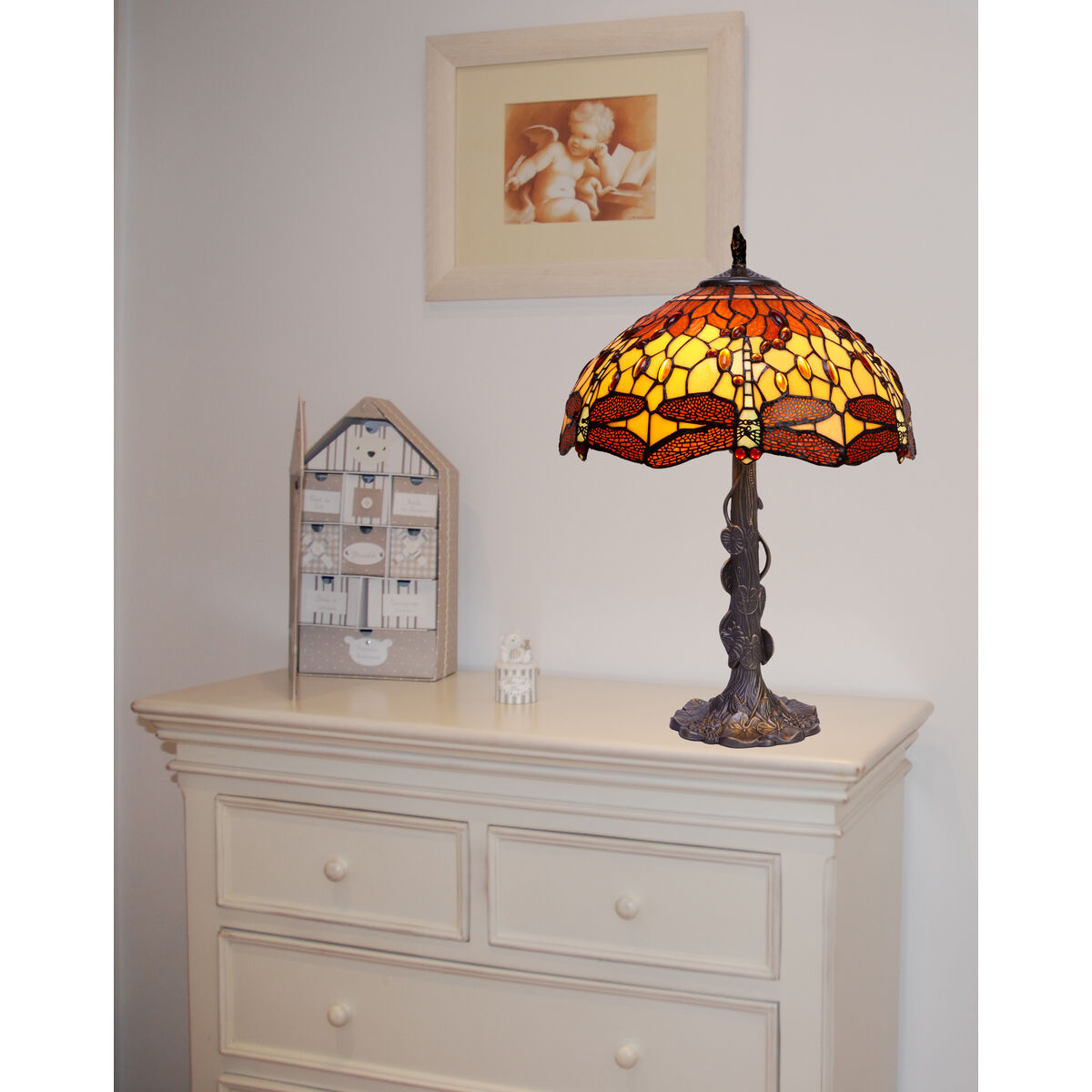 Masa lambası Viro Belle Amber Amber Çinko 60 W 40 x 60 x 40 cm-2
