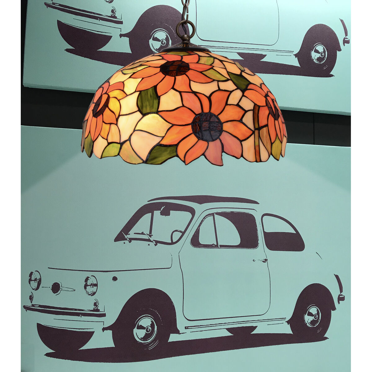 Потолочный светильник Viro Diamond Янтарь Железо 60 W 40 x 130 x 40 cm-3