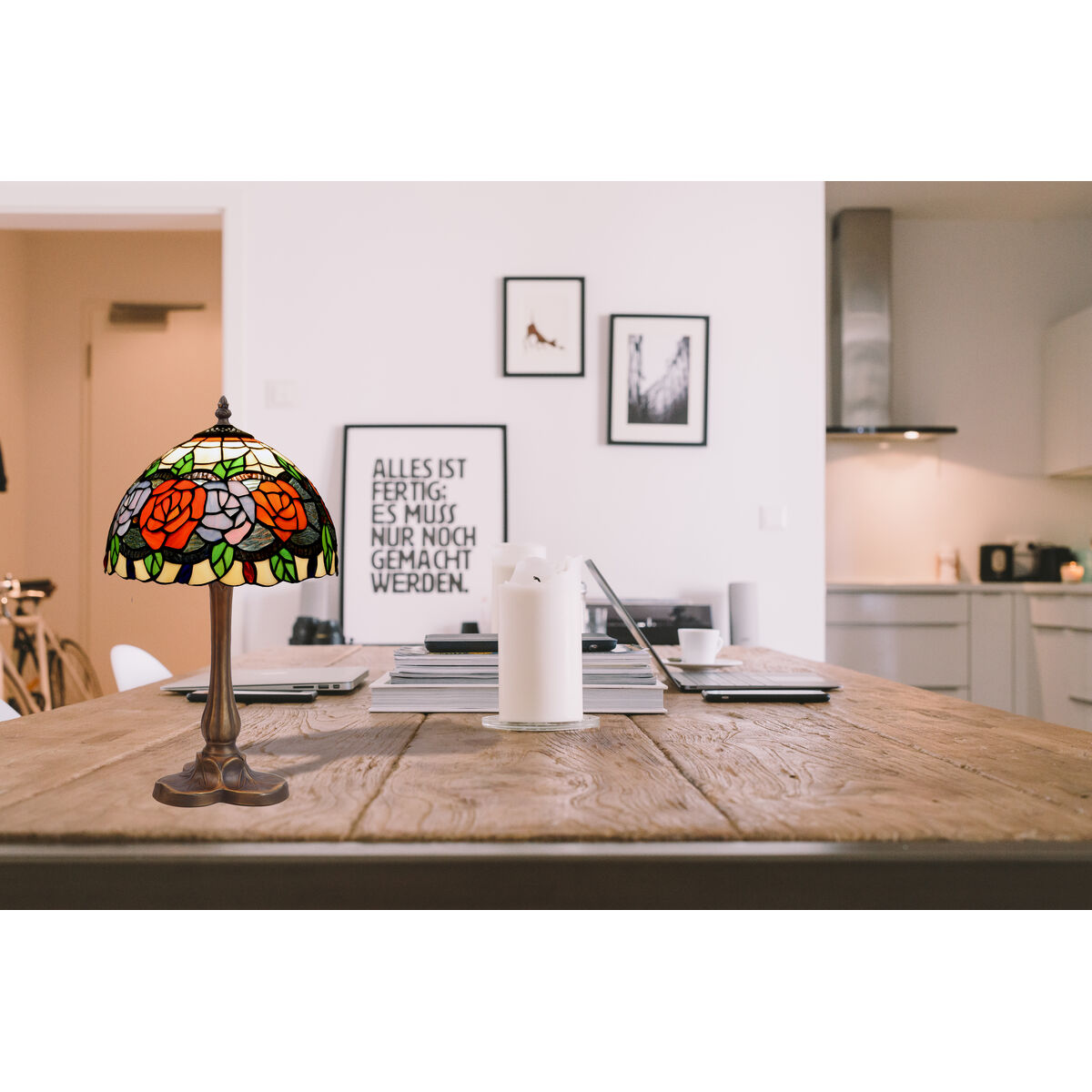 Настольная лампа Viro Rosy Красный Зеленый Оранжевый Orange цинк 60 W 20 x 37 x 20 cm-4