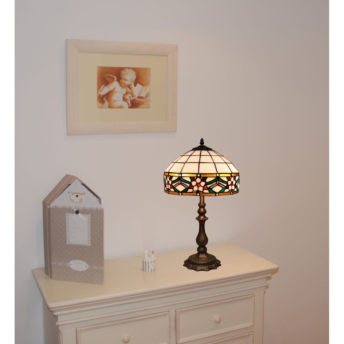 Настольная лампа Viro Museum Белый цинк 60 W 30 x 50 x 30 cm-2