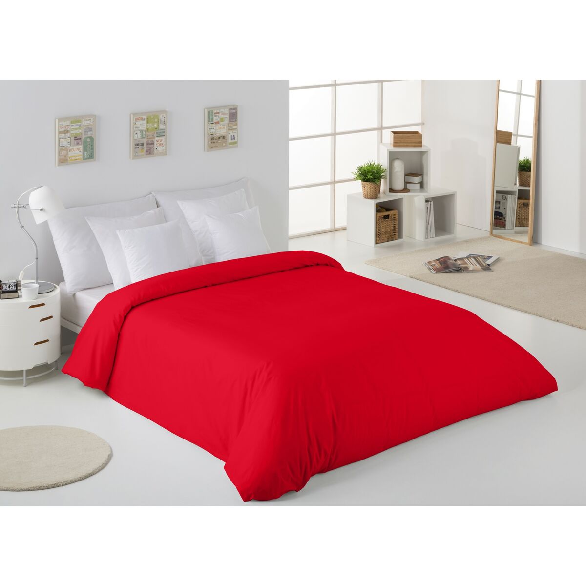 Alexandra House Living Duvet Cover Red 260 x 240 cm-4