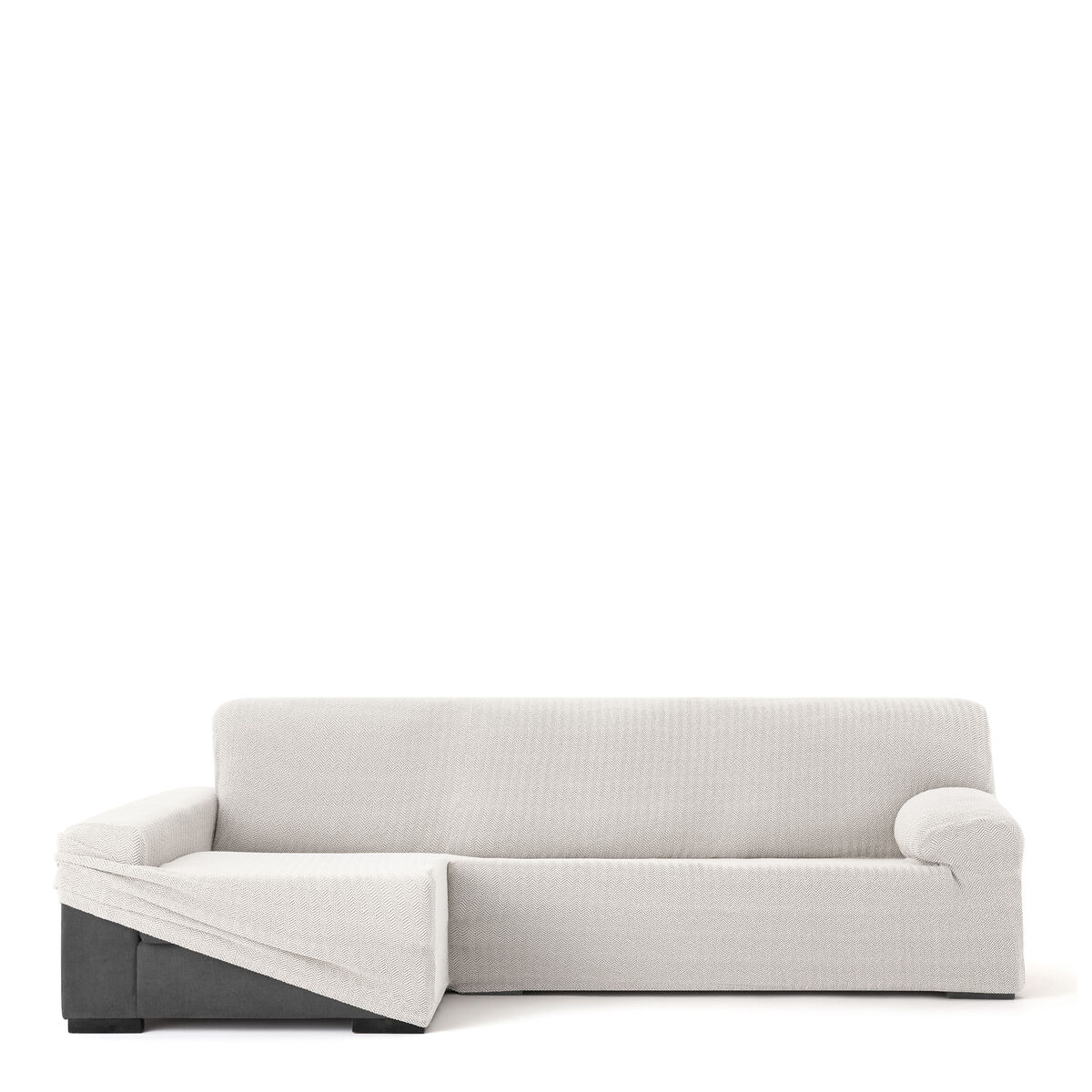 Cover for left sun lounger with long armrest Eysa JAZ White 180 x 120 x 360 cm-7