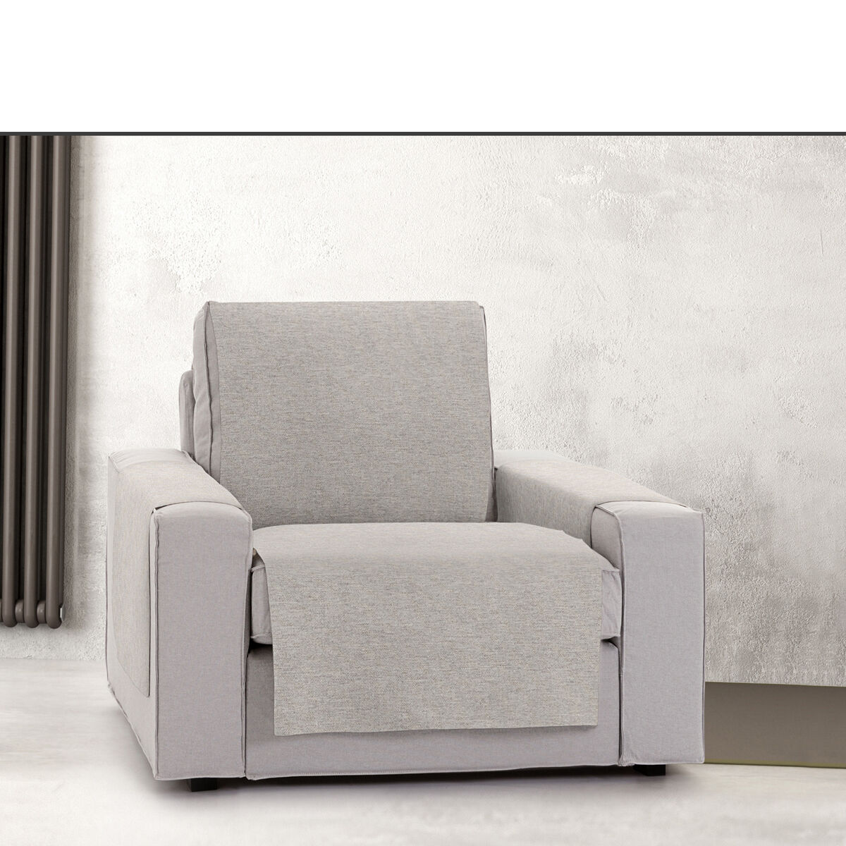 Coperta sul divano Eysa VALERIA Grigio chiaro 100 x 110 x 55 cm-3