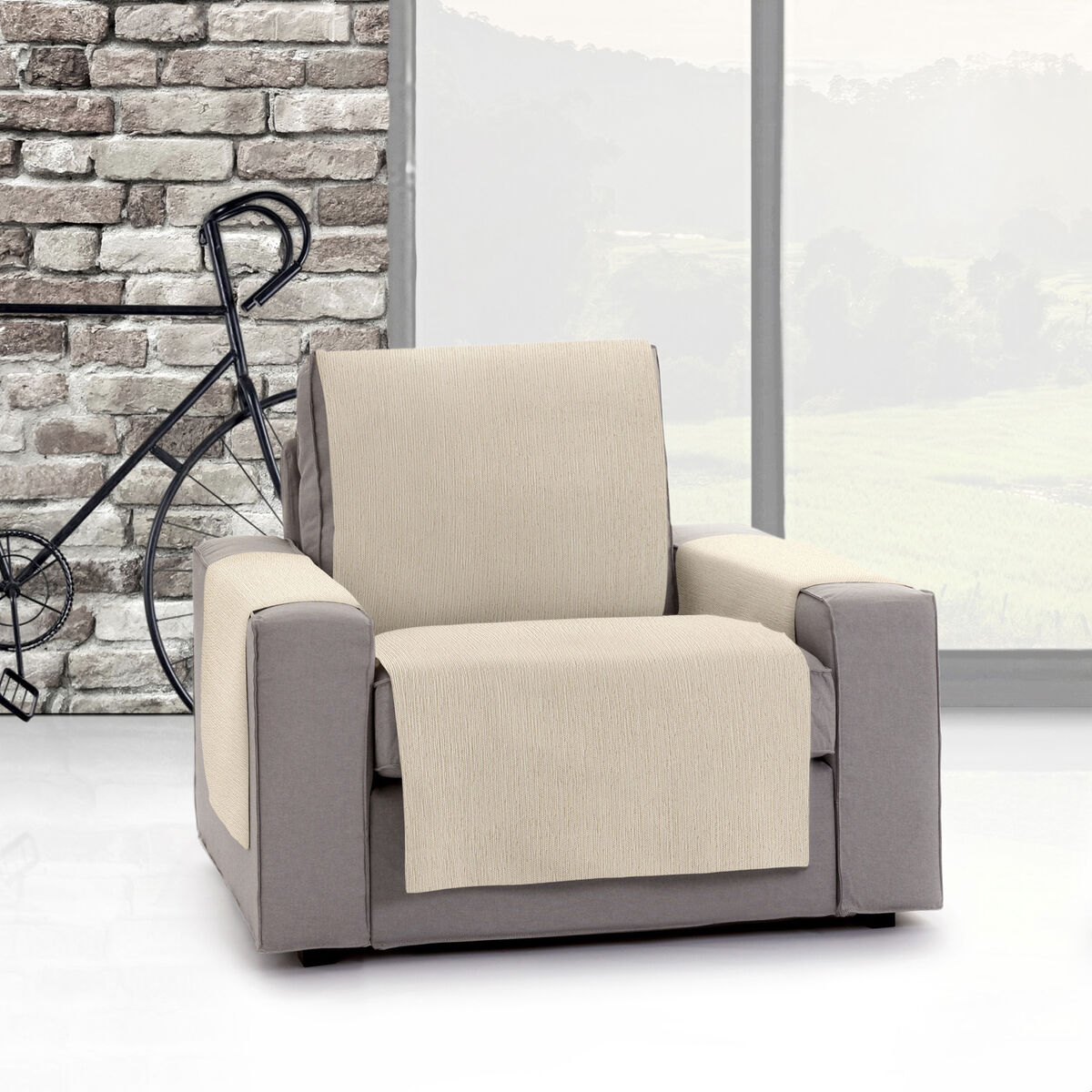 Eysa Mid Sopa כיסוי לבן 100 x 110 x 55 ס 