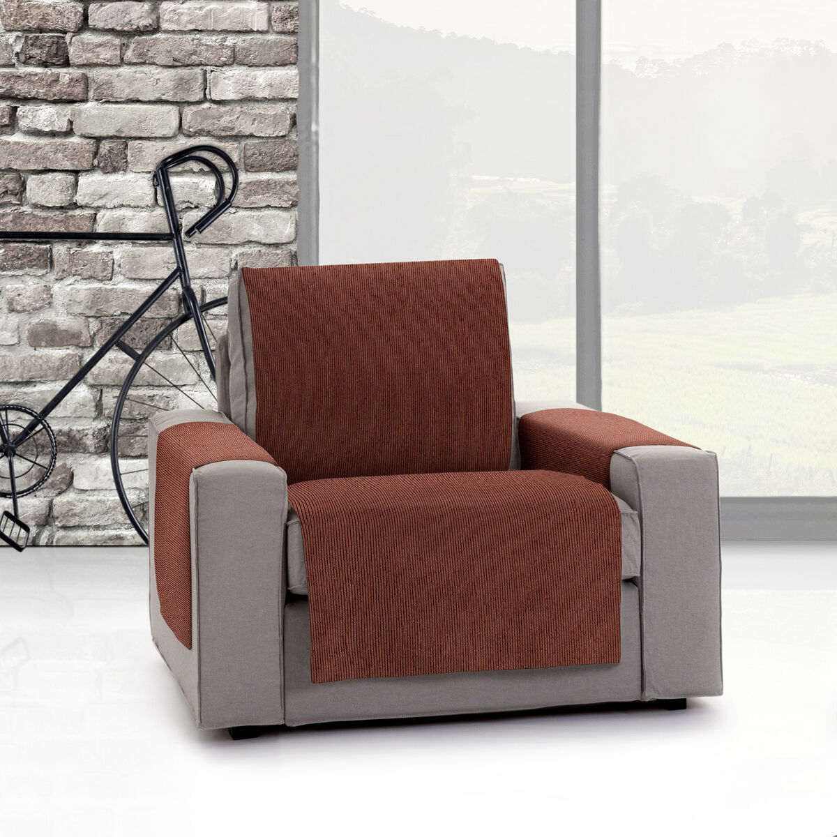 Eysa Mid Terracotta Sopa כיסוי 100 x 110 x 55 ס 