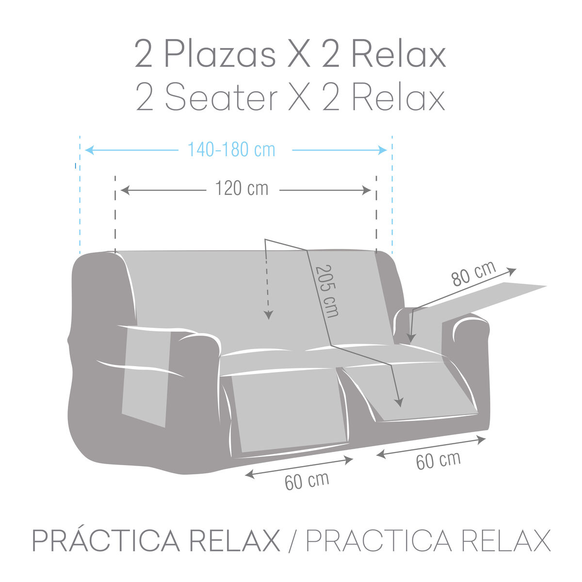 ספה מכסה את אייסה NORUEGA לבן 100 x 110 x 120 ס 