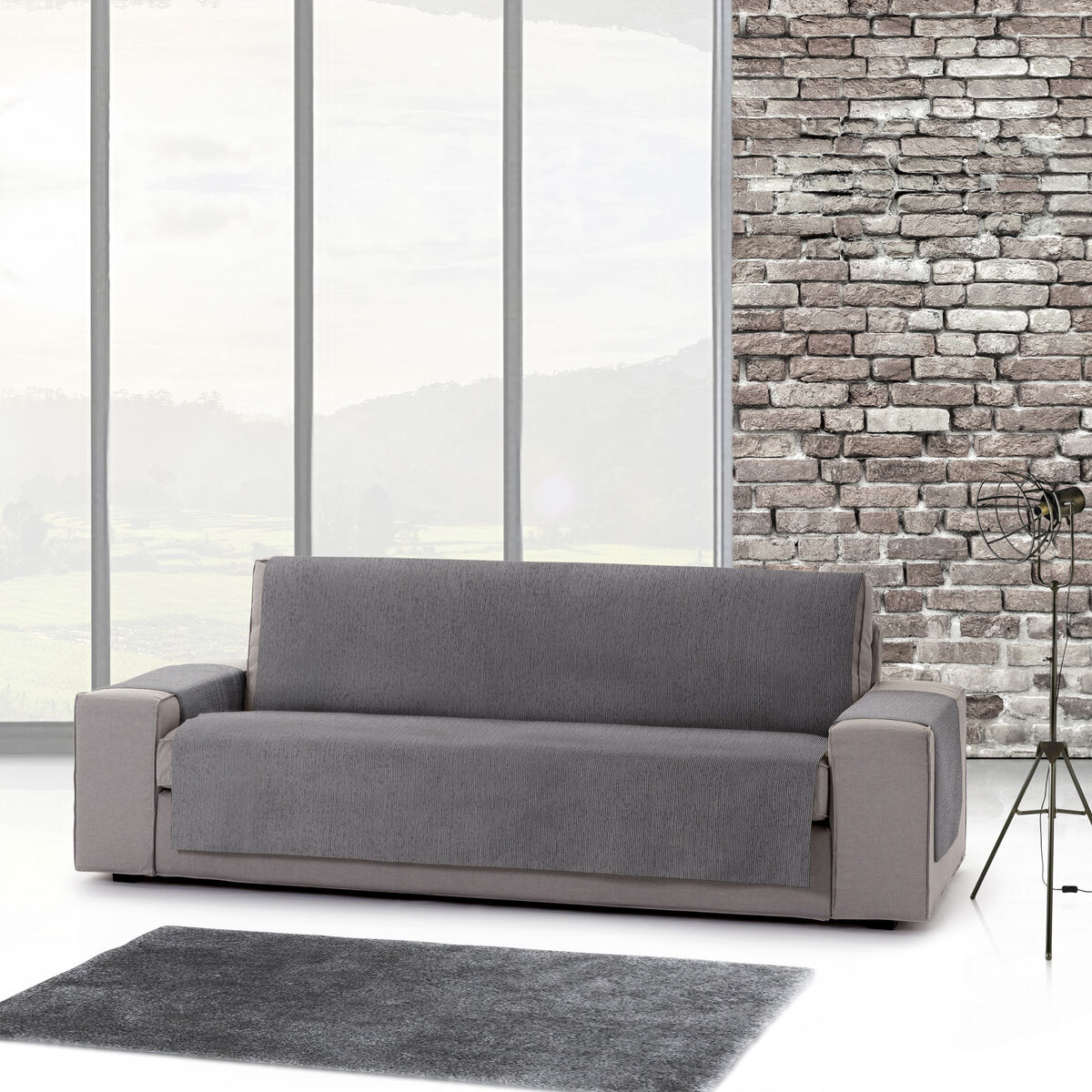 Eysa MID Sofa Cover Grey 100 x 110 x 155 cm-3