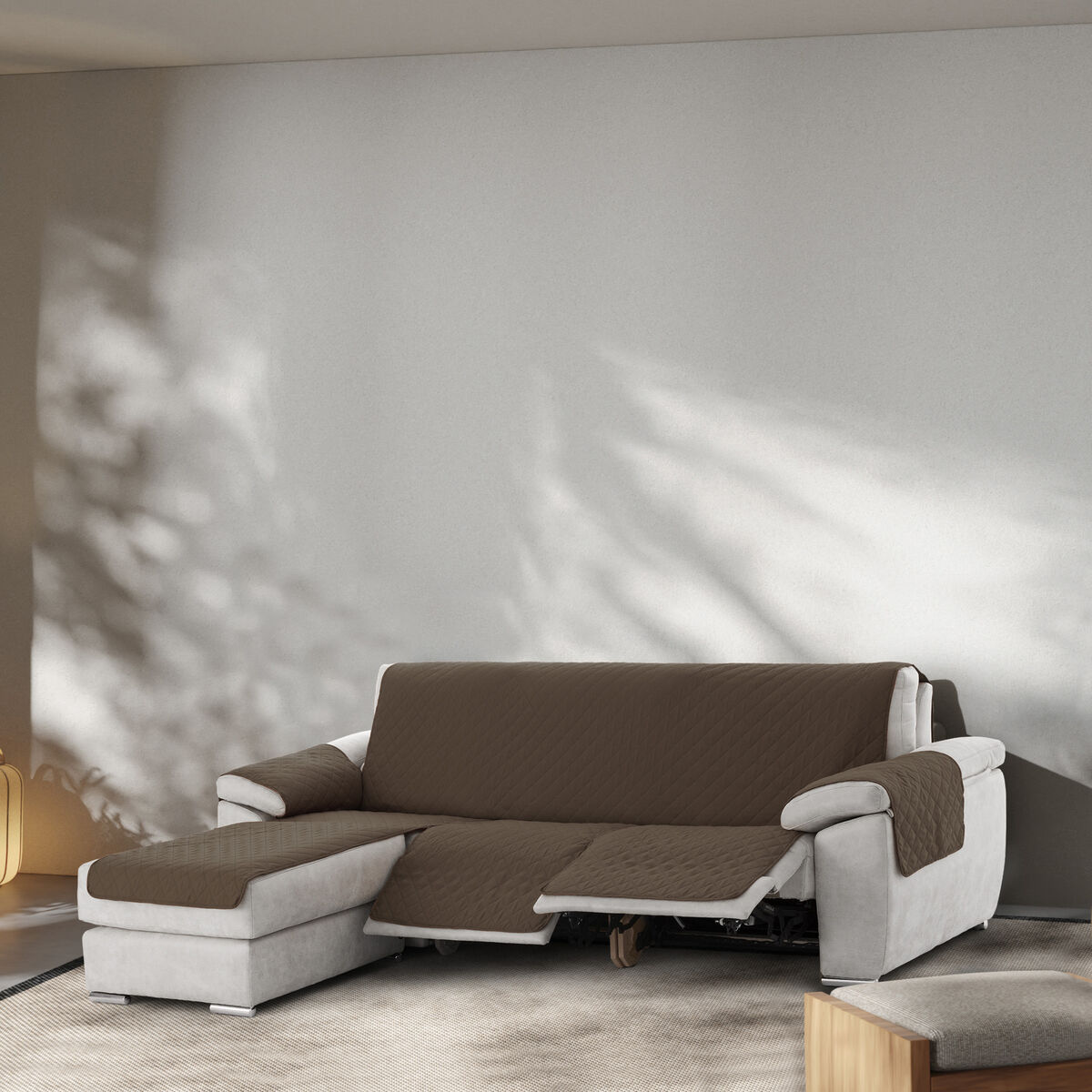 Koltuk örtüsü Eysa NORUEGA Kahverengi 100 x 110 x 200 cm-3