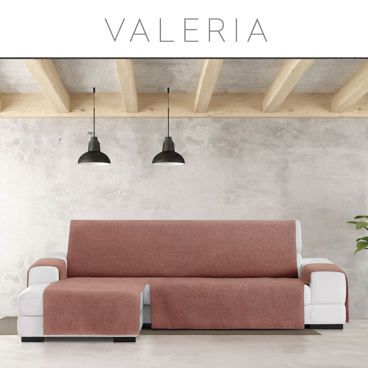 Colcha no sofá Eysa VALERIA terracota 100 x 110 x 240 cm-3
