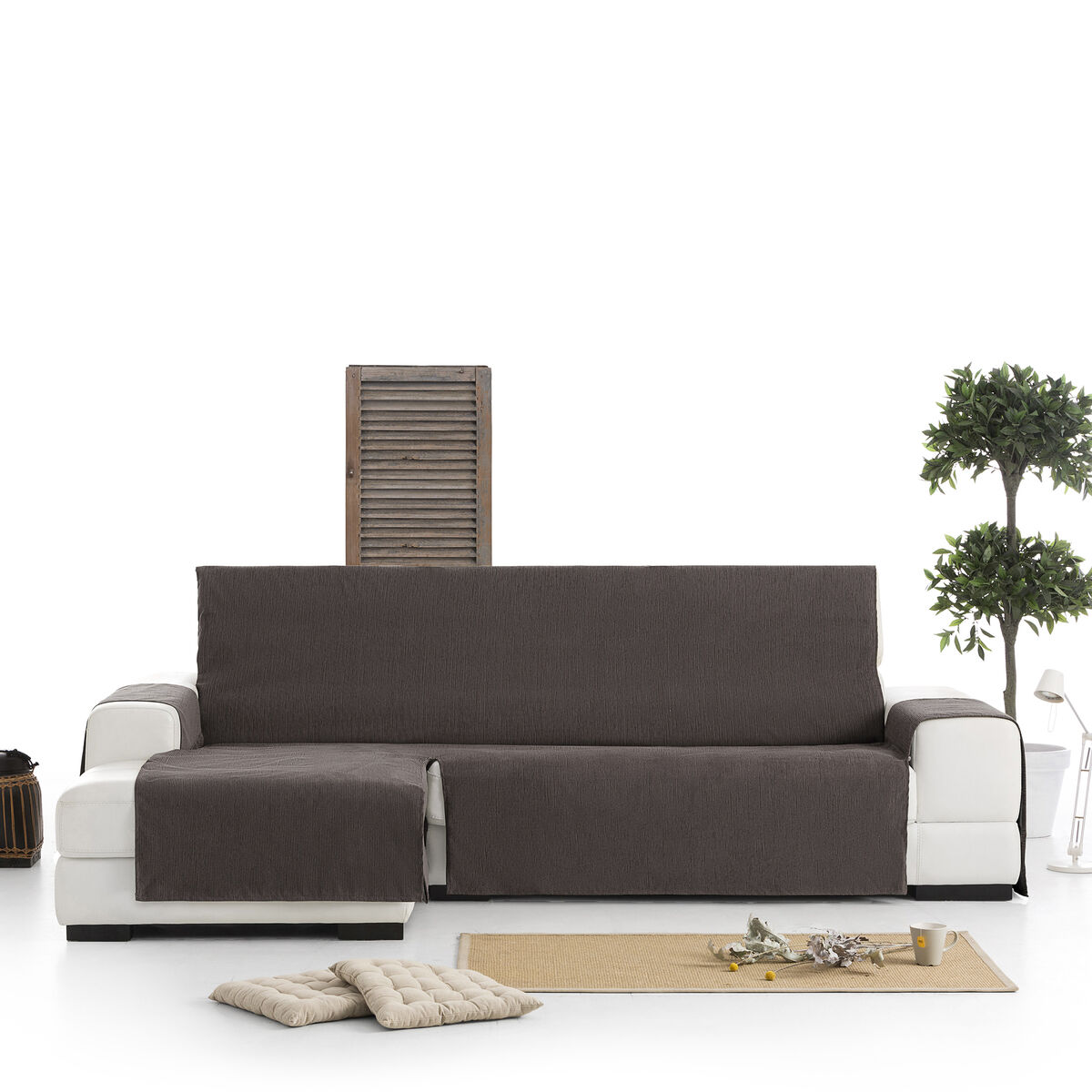 Eysa MID Brown Sofa Cover 100 x 110 x 240 cm-3