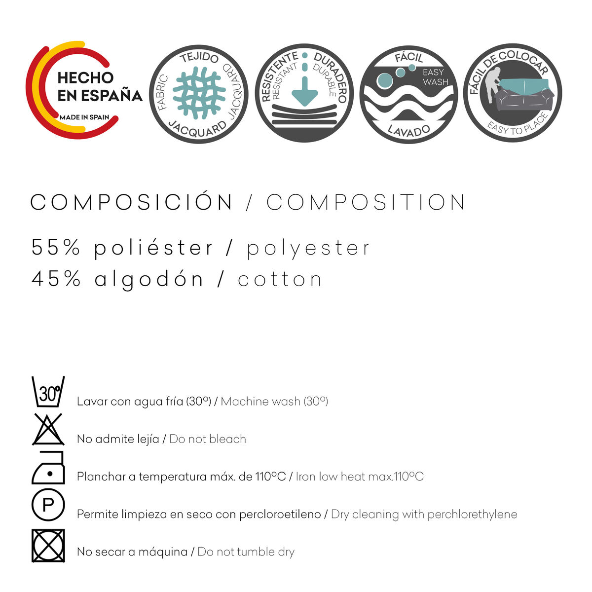 כיסוי הספה EYSA VALERIA כחול 100 x 110 x 290 ס 