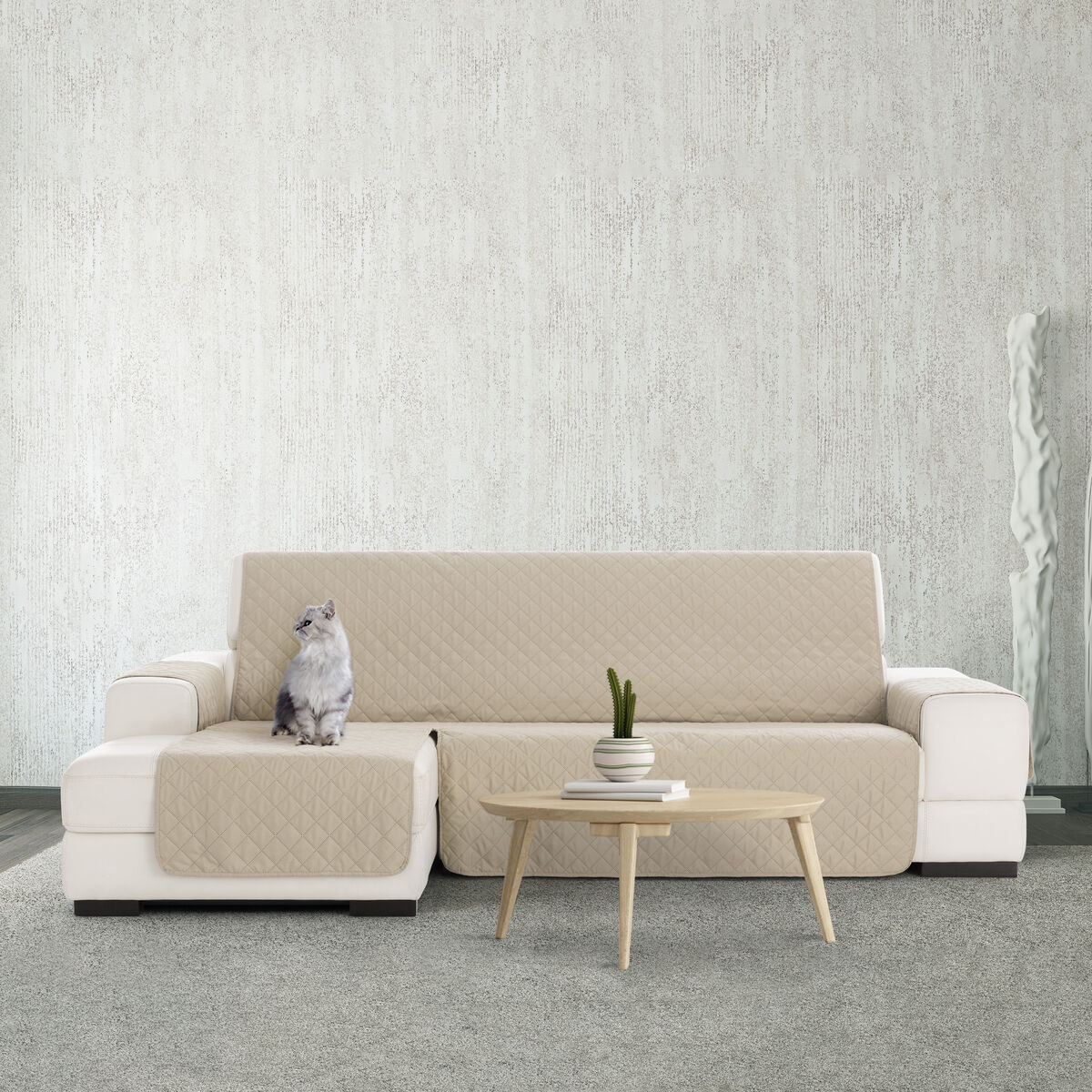 Sofa cover Eysa NORUEGA White 100 x 110 x 290 cm-3