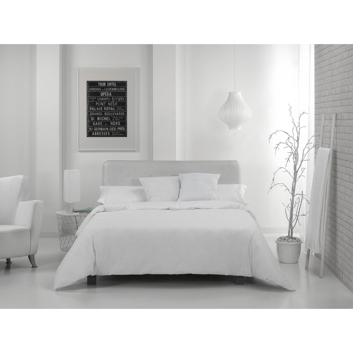 Alexandra House Living Duvet Cover White 240 x 220 cm-2