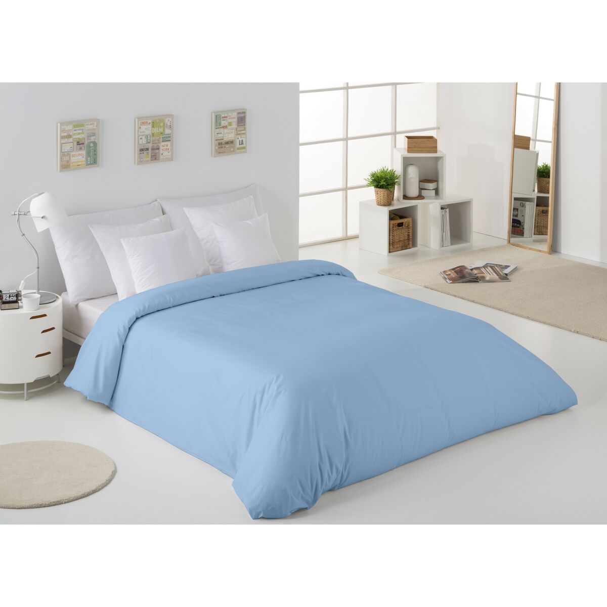 Пододеяльник Alexandra House Living Синий Celeste 180 x 220 cm-4