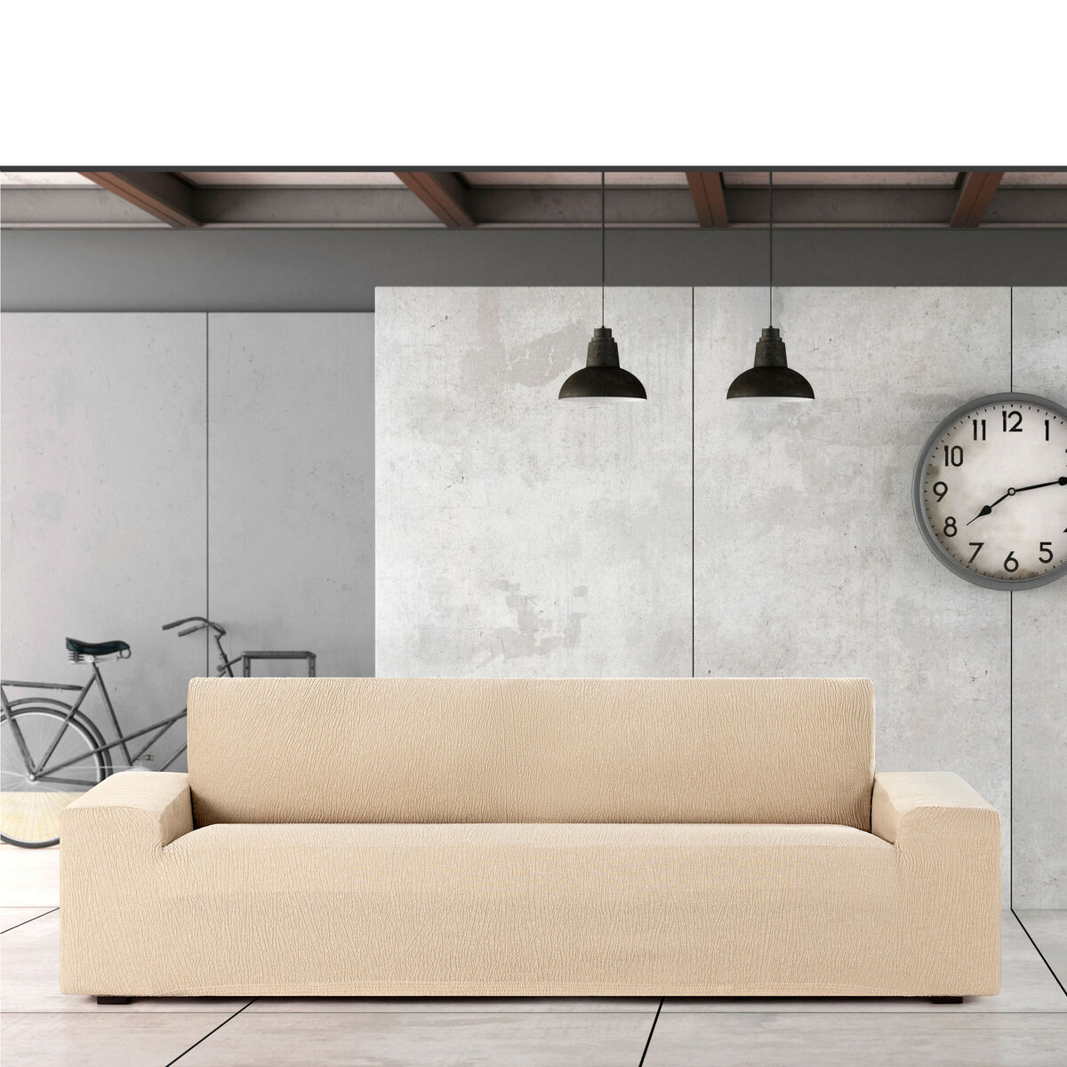 Colcha no sofá Eysa TROYA Branco 70 x 110 x 170 cm-3