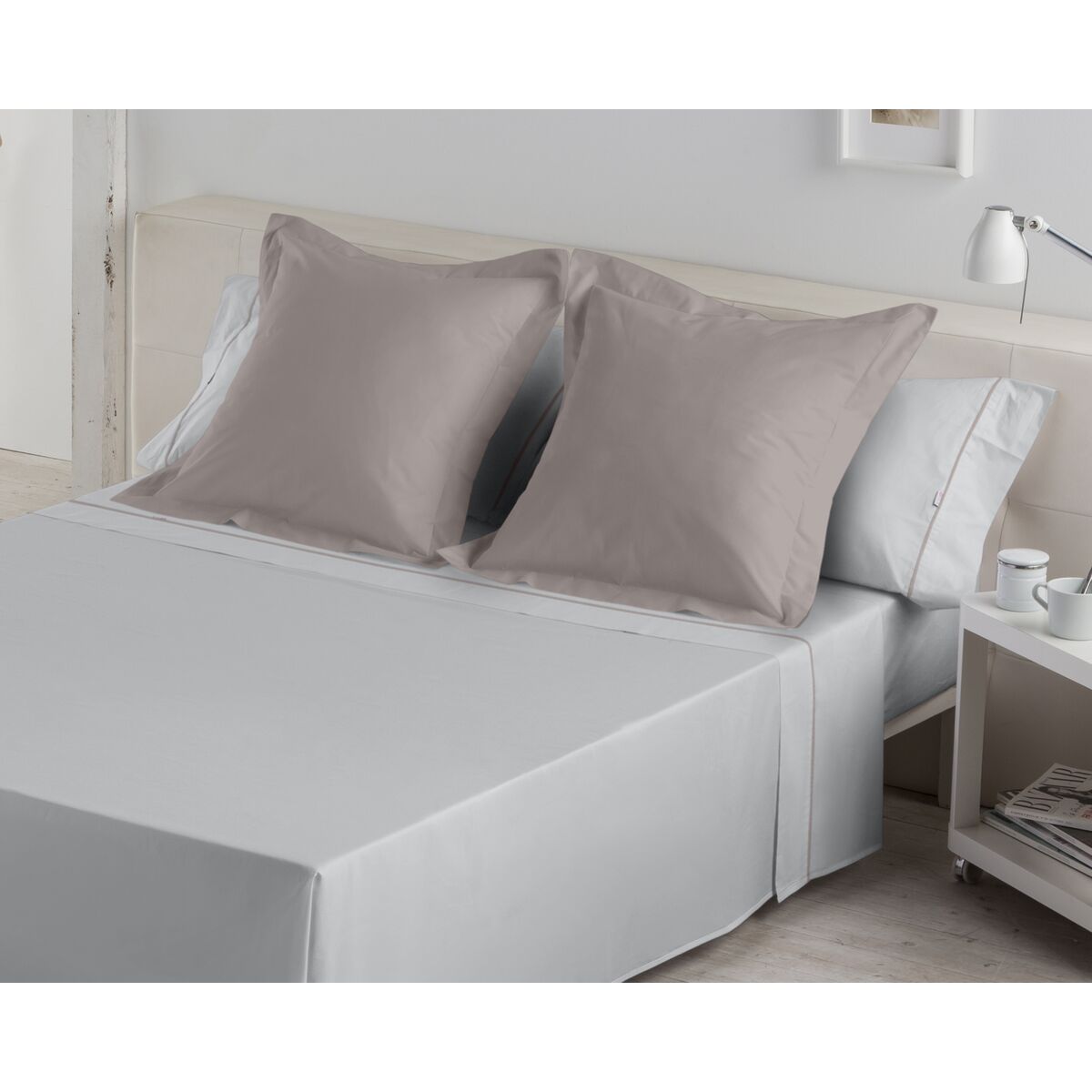 Nordic Bag Unfilled Alexandra House Living Pearl Grey 180 Bed 4 Items-5