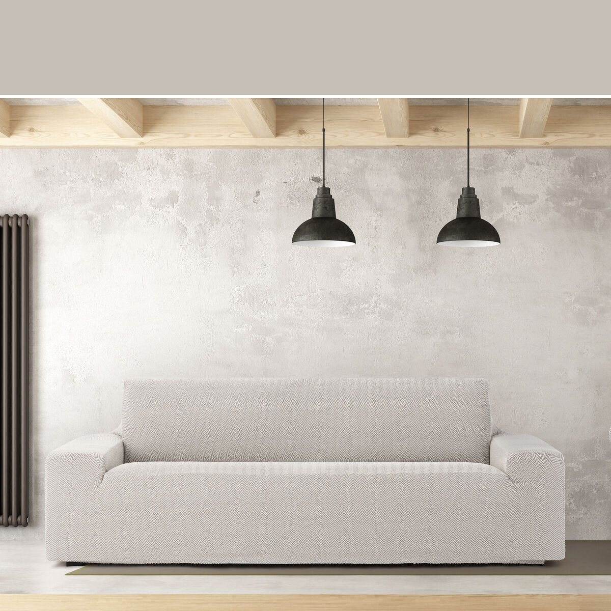 Étui sur canapé Eysa JAZ blanc 70 x 120 x 200 cm-3