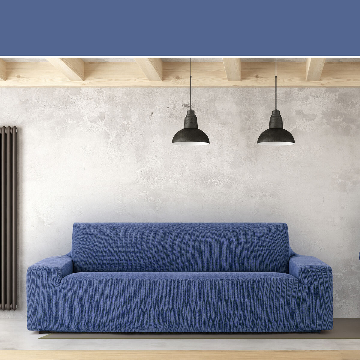 Étui sur canapé Eysa JAZ bleu 70 x 120 x 200 cm-3