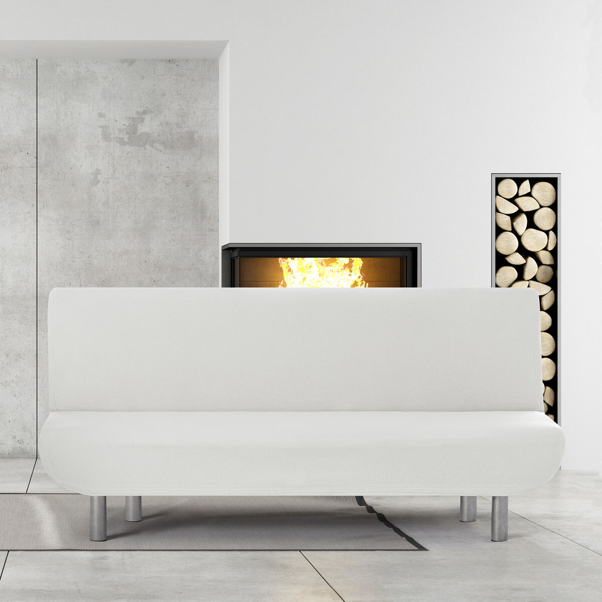 Étui sur canapé Eysa BRONX Blanc 140 x 100 x 200 cm-3