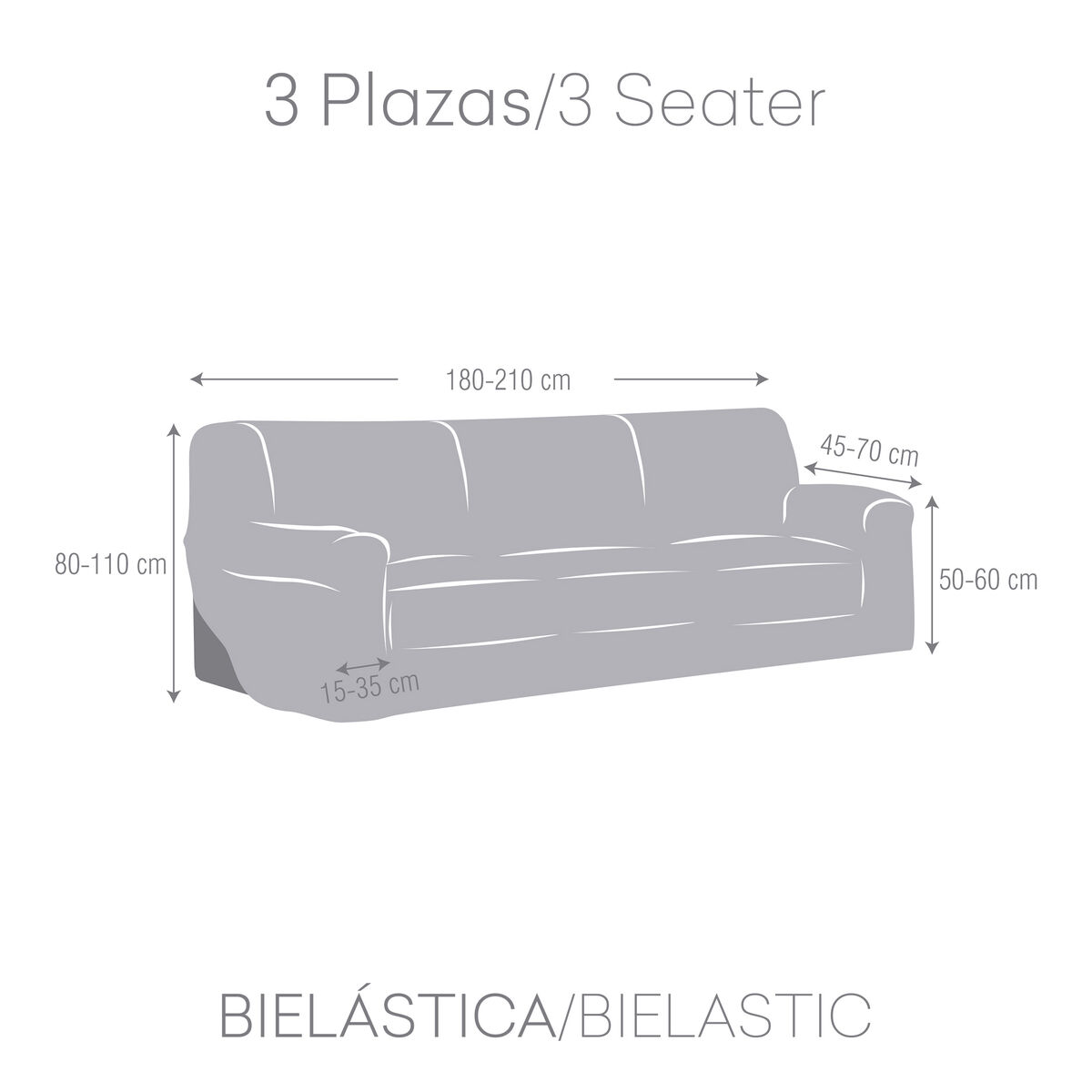 Étui sur canapé Eysa BRONX Bordelais 70 x 110 x 210 cm-4