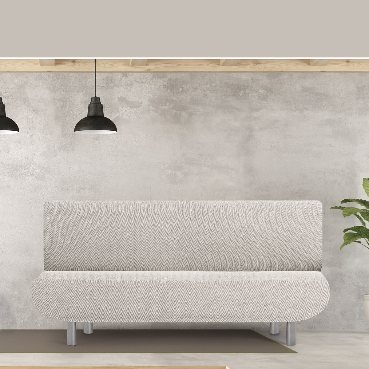 Étui sur canapé Eysa JAZ blanc 160 x 100 x 230 cm-3