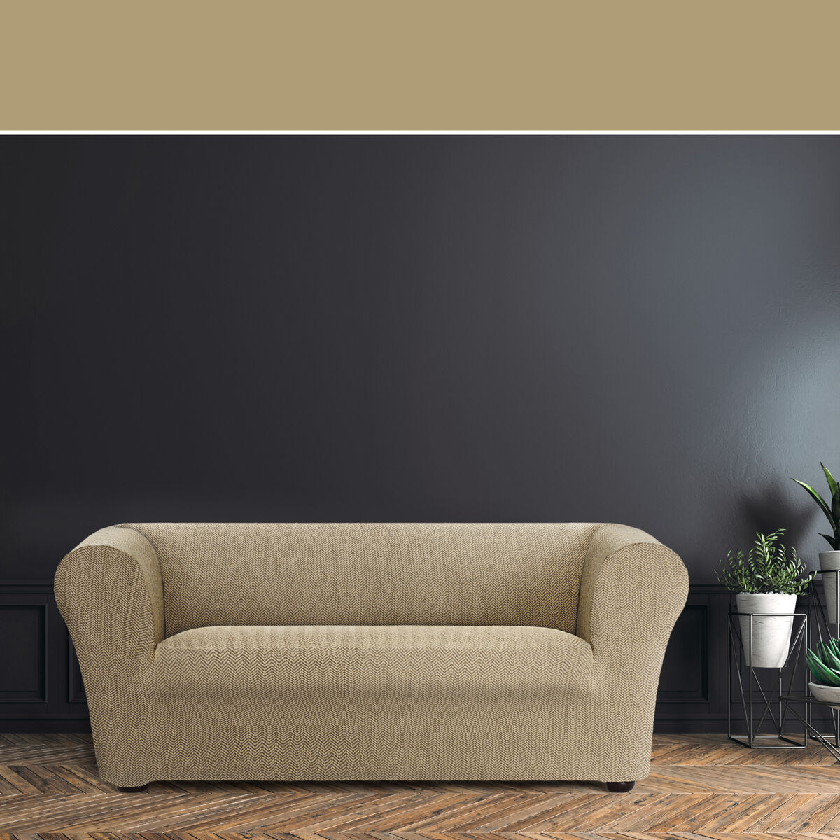 Étui sur canapé Eysa JAZ Beige 110 x 100 x 230 cm-3