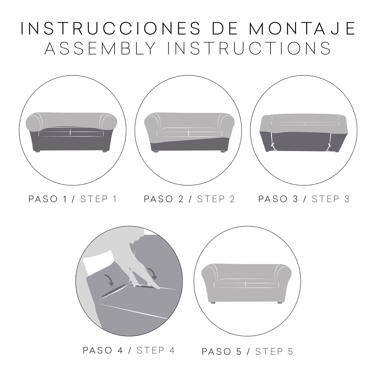 Colcha no sofá Eysa JAZ cinza 110 x 100 x 230 cm-5